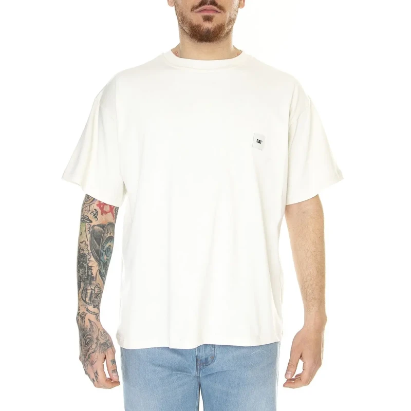 Image of Caterpillar T-Shirt Caterpillar Oversized Cat Labelled Blanc Unisex XS