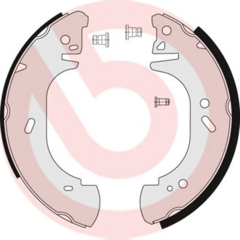 Image of BREMBO Brake Shoe Set BREMBO S 24 522