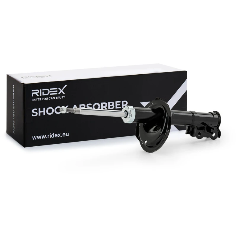 Image of RIDEX 854S1241 Shock absorber Front Axle Left, Gas Pressure, Twin-Tube, Suspension Strut, Top pin Shock Absorber (854)