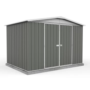 Image of Absco 10x7ft Regent Metal Apex Shed - Grey