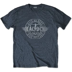 Image of AC/DC - Rock or Bust Unisex Large T-Shirt - Grey