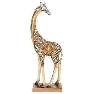 image of Filigree Gold Giraffe Standing Large Ornament