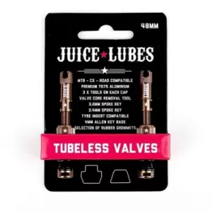 image of Juice Lubes Tubeless Valves, 48mm, Copper - Brown