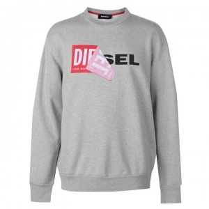 Image of Diesel Logo Sweatshirt - Grey 912