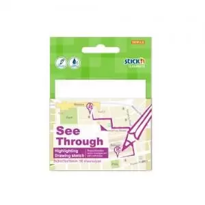 Image of ValueX Clearnotes 76x76mm 50 Sheets Per Pad Transparent White - 21712