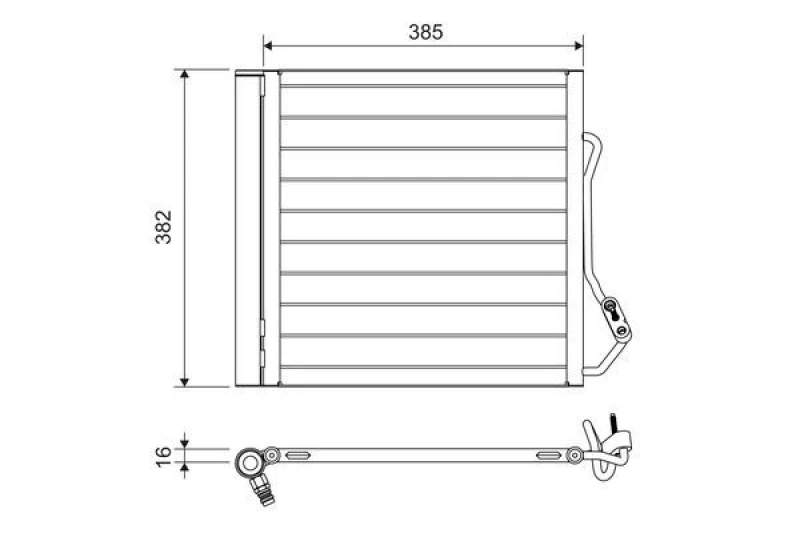 Image of Air conditioning condenser VALEO 822639