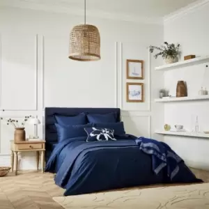 Image of Ted Baker Plain Dye Cotton Duvet Cover - Navy
