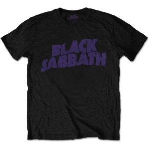Image of Black Sabbath - Wavy Logo Kids 1 - 2 Years T-Shirt - Black