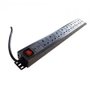 Image of Dynamode PDU-8WS-V-UK-IEC20 power distribution unit (PDU) 1U Black 8 AC outlet(s)