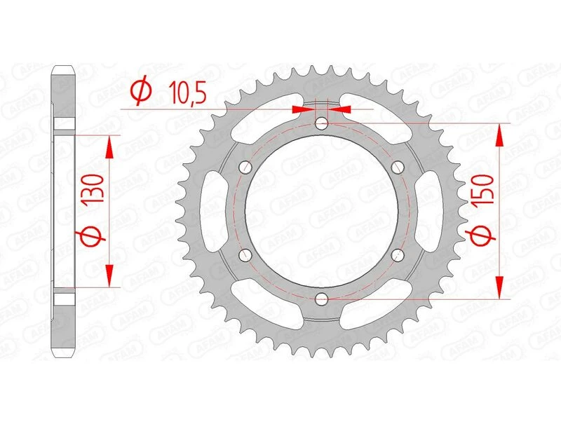 Image of AFAM 10502-48 Chain Sprocket Steel Chain Sprocket (5479)