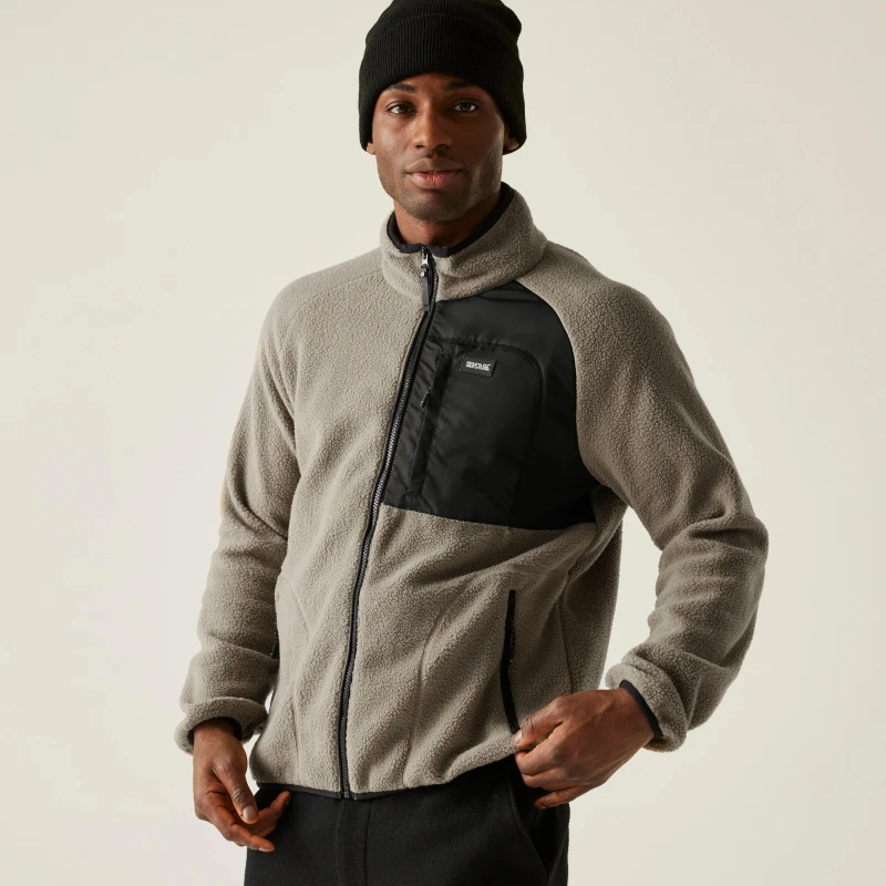 Image of Regatta Regatta Men Frankie Borg Full-Zip Insulating Fleece in Yellow Size: Small Yellow S Male 5063516104292