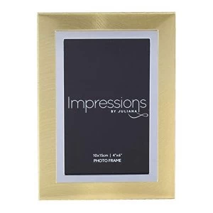Image of 4" x 6" - Impressions Gold & Silver Aluminium Photo Frame