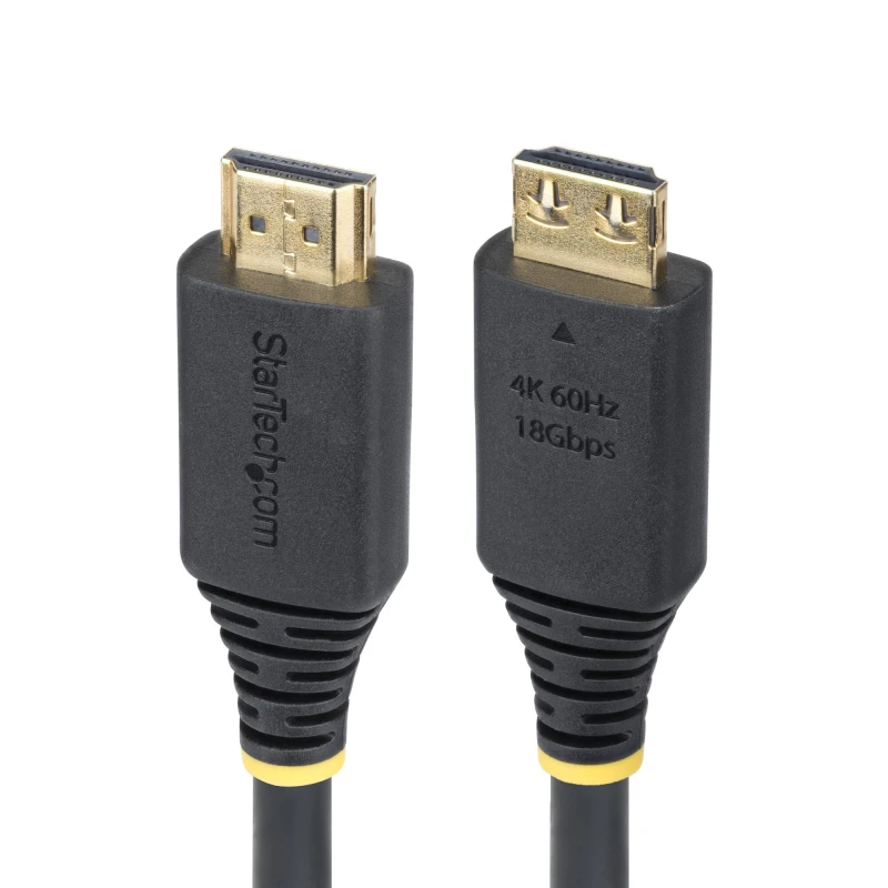 Image of StarTech.com StarTech.com 10ft (3m) High Speed HDMI Cable with Gripping Connectors, 4K 60Hz/1440p 144Hz, HDR10/HDCP 2.2/ARC, 18Gbps, Ultra HD HDMI 2.0