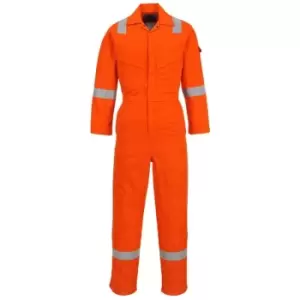 Image of Portwest - FR28ORR4XL - sz 4XL Flame Resistant Light Weight Anti-Static Coverall 280g - Orange - Orange
