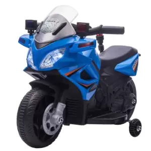 image of Reiten Kids 6V Electric Pedal Motorcycle Ride-On Toy with Rechargeable Battery - Blue