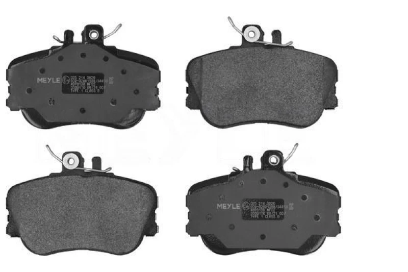 Image of MEYLE 025 214 3920 Brake pad set Front Axle, prepared for wear warning indicator, Original Quality, with anti-squeak plate Brake Pad Set,disc brake (