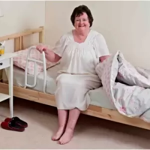 Image of Nrs Healthcare Easy Fit Bed Rail Grab Handle - White