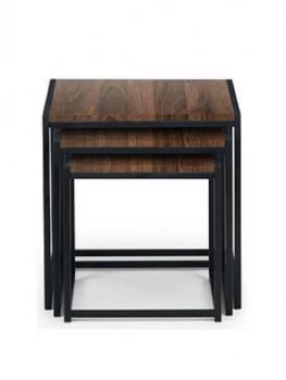 image of Julian Bowen Tribeca Nest Of 3 Tables In Walnut