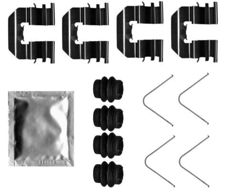 Image of Brake pad fitting kit TEXTAR 82550600