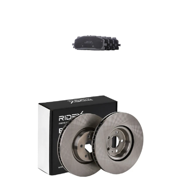 Image of RIDEX 3405B3417 Brake disc and pads set Front Axle, Brake Disc Type: Vented Brake Set,disc brakes (3405)