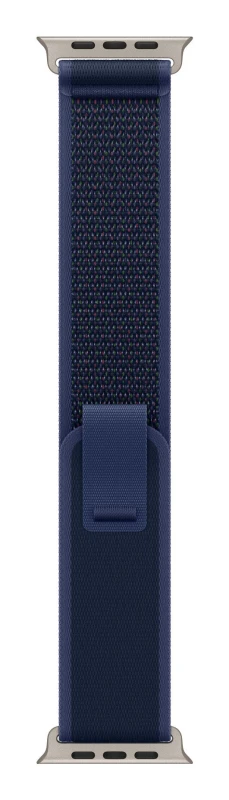 Image of Apple 49mm Blue Trail Loop - M/L - Natural Titanium Finish MXTW3ZM/A