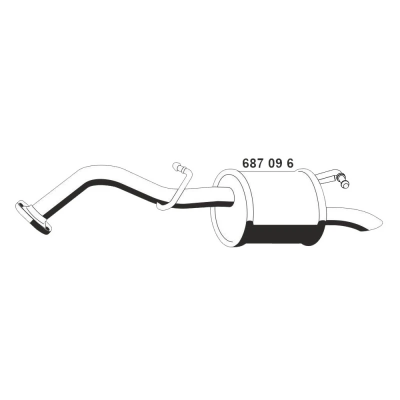 Image of ERNST 687096 Rear silencer End Silencer (3437)