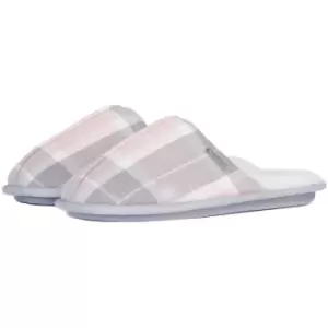 Image of Barbour Womens Maddie Slippers Recycled Pink/Grey Tartan 6 (EU39)