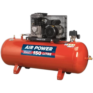 Image of Sealey SAC0152B Air Compressor 150 Litre 240v