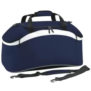 BagBase Teamwear Sport Holdall / Duffle Bag (54 Litres) (One Size) (French Navy/ White)