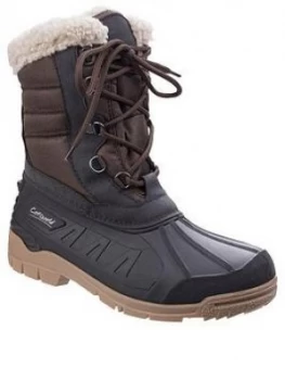 image of Cotswold Coset Snowboot, Brown, Size 4, Women