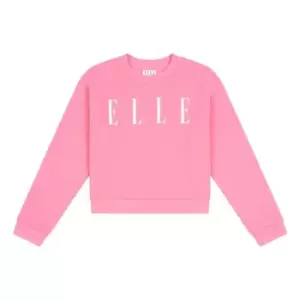 image of Elle Classic Crew Neck Sweater - Pink