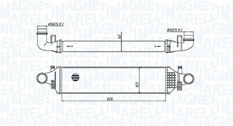Image of MAGNETI MARELLI Intercooler MAGNETI MARELLI 351319205420