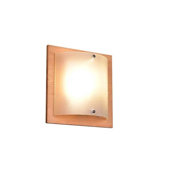 image of Pali Vintage Flush Wall Lamp natural finish