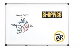 image of Bi-Office Maya Dry Wipe Aluminium Framed WTbrd 120x120cm