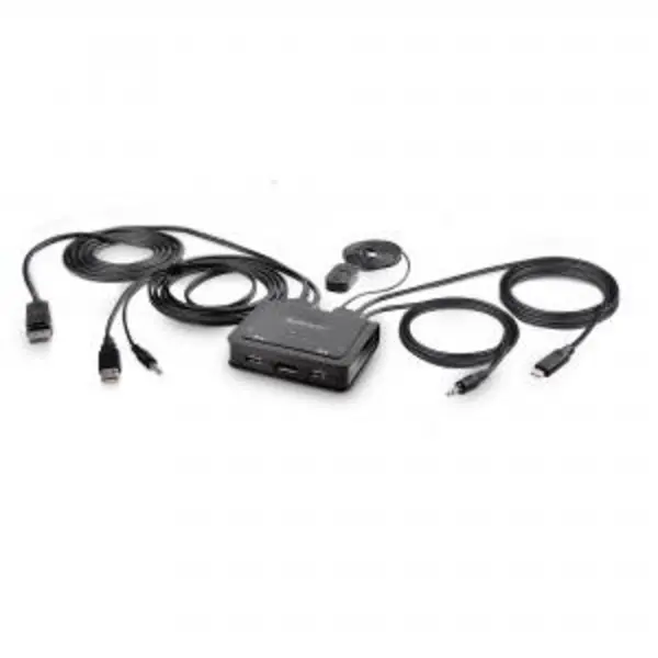 Image of StarTech.com 2-Port Hybrid USB-C DisplayPort Cable KVM Switch with EXR8ST10390549