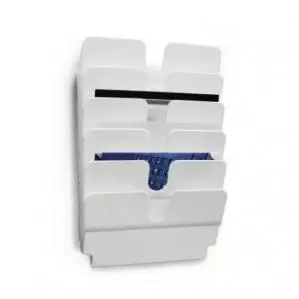 Image of Durable FLEXIPLUS 6 A4 Landscape Literature Holder White Pack of 1