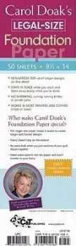 Image of Carol Doak's Legal Size Foundation Paper by Carol Doak