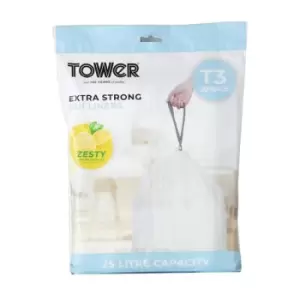 image of Tower 25L Lemon Scented x20 Bin Liners