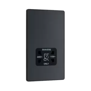 Image of BG Evolve Matt Grey Dual Voltage Shaver Socket 115/240V - PCDMG20B