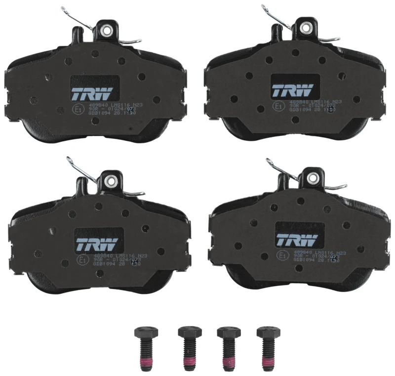 Image of TRW GDB1094 Brake pad set prepared for wear warning indicator, with brake caliper screws Brake Pad Set,disc brake (402)