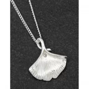 Image of Back To Nature Silver Plated Ginko Leaf Necklace