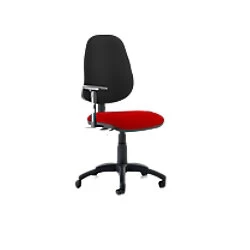 Image of Dynamic Tilt & Lock Task Operator Chair Height Adjustable Arms Eclipse Plus II Black Back, Bergamot Cherry Seat High Back