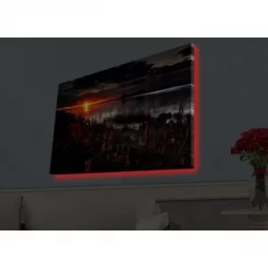 Image of 4570HDACT-002 Multicolor Decorative LED Lighted Canvas Painting