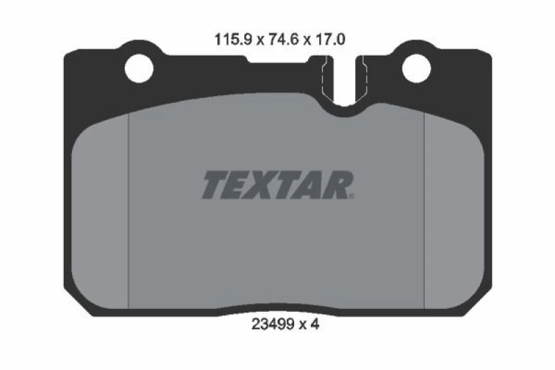 Image of Brake pad set TEXTAR 2349901
