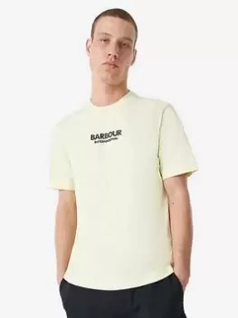 Image of Barbour International Formula Chest Logo T-Shirt - Yellow, Yellow Size M Men