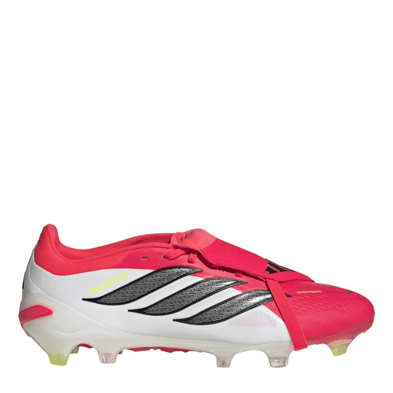 Image of adidas Mens Predator Pro Fold Over Tongue Firm Ground Football Boots Red/Blk/White male 8 (42)
