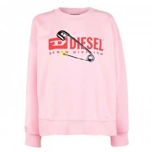 Image of Diesel Paperclip Crew Sweatshirt - Pink 37Z