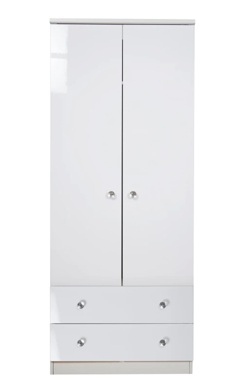 Image of Ready Assembled 2 U Broadway 2 Door 2 Drawer Wardrobe with Sensor light(Ready Assembled) White