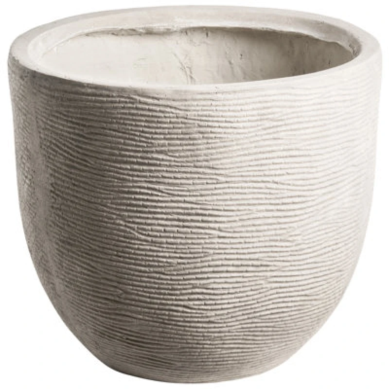 Image of Beliani Plant Pot Lixouri 47cm Light Grey
