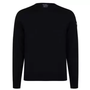 image of Paul And Shark Merino Crew Sweater - Black